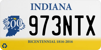 IN license plate 973NTX