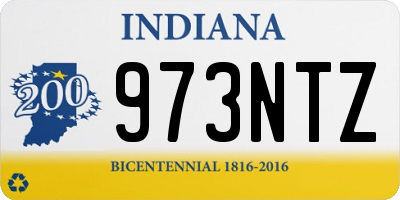IN license plate 973NTZ