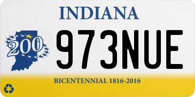 IN license plate 973NUE