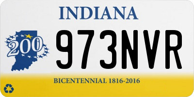 IN license plate 973NVR