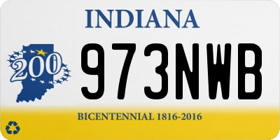 IN license plate 973NWB