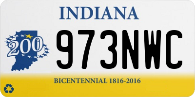 IN license plate 973NWC