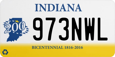 IN license plate 973NWL