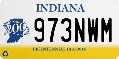 IN license plate 973NWM