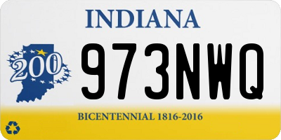 IN license plate 973NWQ
