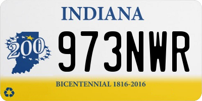 IN license plate 973NWR
