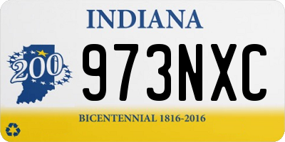IN license plate 973NXC
