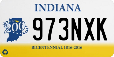IN license plate 973NXK