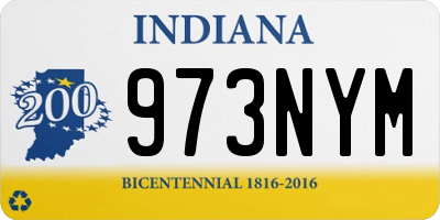 IN license plate 973NYM