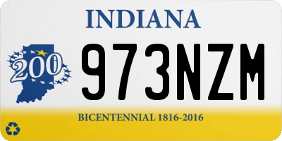 IN license plate 973NZM