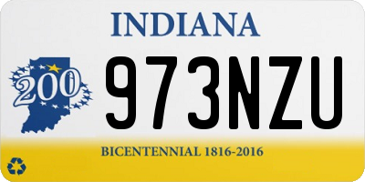 IN license plate 973NZU