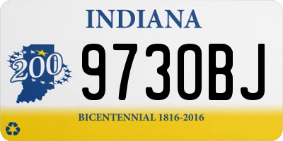IN license plate 973OBJ