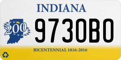 IN license plate 973OBO