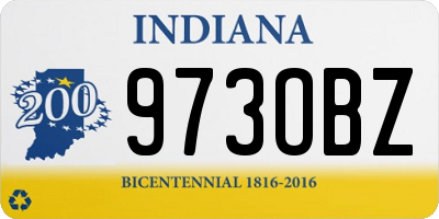 IN license plate 973OBZ