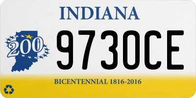 IN license plate 973OCE