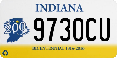 IN license plate 973OCU