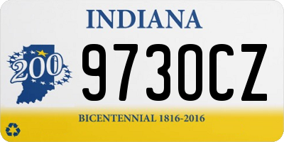IN license plate 973OCZ