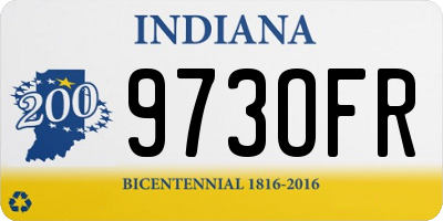 IN license plate 973OFR