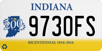 IN license plate 973OFS