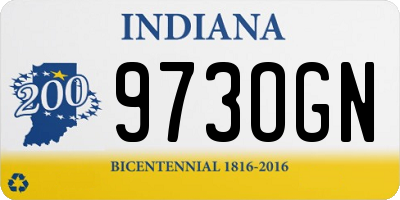 IN license plate 973OGN