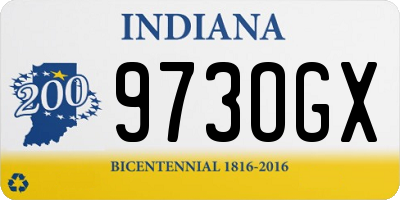 IN license plate 973OGX