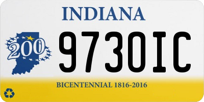 IN license plate 973OIC