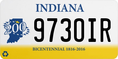 IN license plate 973OIR