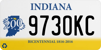 IN license plate 973OKC