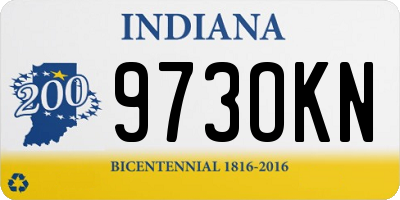 IN license plate 973OKN