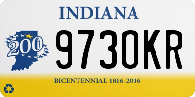 IN license plate 973OKR