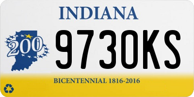 IN license plate 973OKS