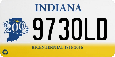 IN license plate 973OLD