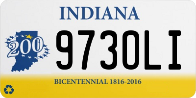 IN license plate 973OLI