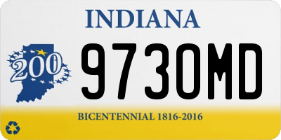 IN license plate 973OMD