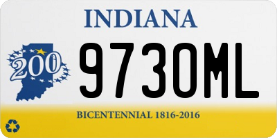 IN license plate 973OML