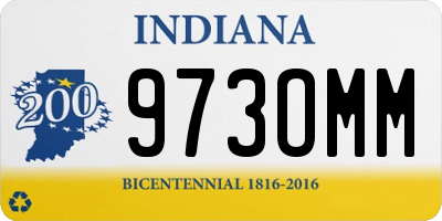 IN license plate 973OMM