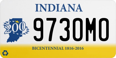 IN license plate 973OMO
