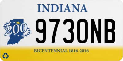 IN license plate 973ONB
