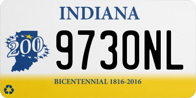 IN license plate 973ONL