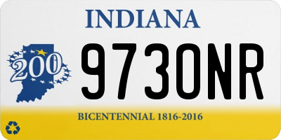 IN license plate 973ONR