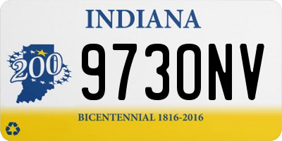 IN license plate 973ONV