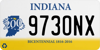 IN license plate 973ONX