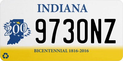 IN license plate 973ONZ