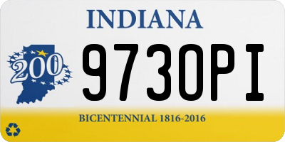 IN license plate 973OPI