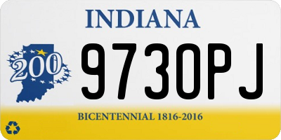 IN license plate 973OPJ