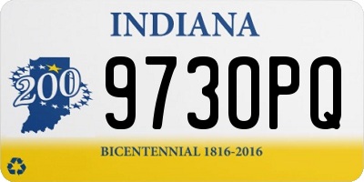 IN license plate 973OPQ