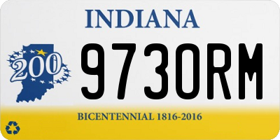 IN license plate 973ORM