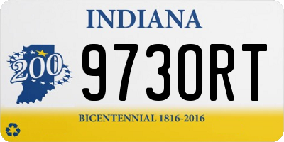 IN license plate 973ORT