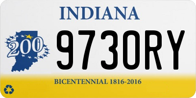 IN license plate 973ORY