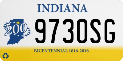 IN license plate 973OSG